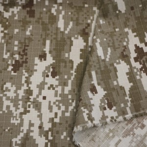 CVC 60/40  Camouflage Ripstop Fabric For Military Uniforms