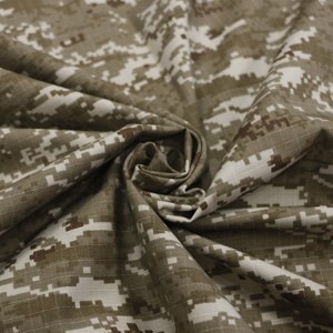 CVC 60/40  Camouflage Ripstop Fabric For Military Uniforms