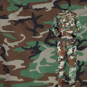 Woodland Camouflage Fabric Ripstop Fabric Army Military Fabric