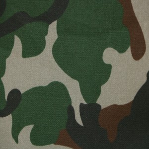 Twill Woodland Camouflage Military Fabrics For Nepal Army