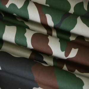 Twill Woodland Camouflage Military Fabrics For Nepal Army