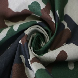 Twill Woodland Camouflage Military Fabrics For Nepal Army