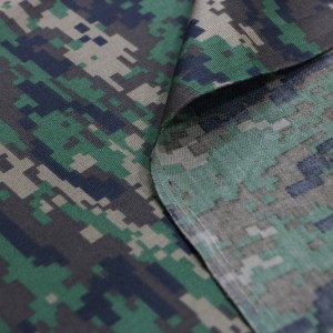 Green Digital Camouflage Fabrics Army Military Fabrics