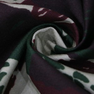 Poly/Cotton Camo Printed Fabric Twill Army Fabric