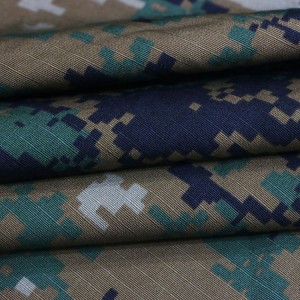 Polyamide/Cotton Camouflage Military Ripstop Fabric