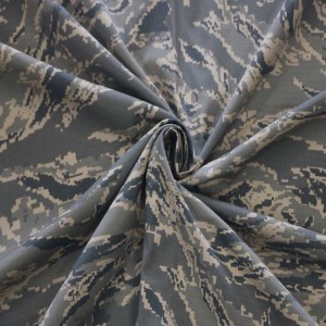 CVC Ripstop Fabric Grey Camo Printed Military Fabrics