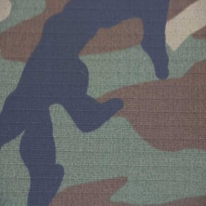 Woodland Camouflage Ripstop Fabric Army Military Fabrics