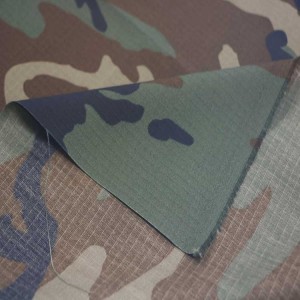 Woodland Camouflage Ripstop Fabric Army Military Fabrics