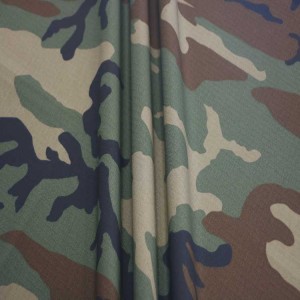 Woodland Camouflage Ripstop Fabric Army Military Fabrics